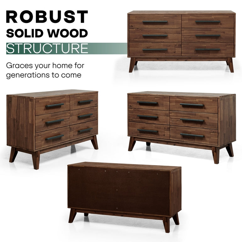 Legacy solid wood dresser storage detail
