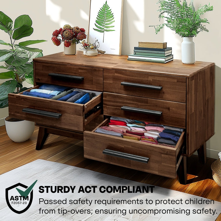 Legacy dresser acacia wood construction detail