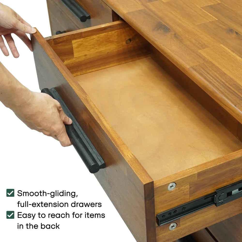 Legacy solid wood dresser feature detail