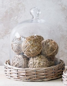 Willow Base Glass Cloche — 3 Sizes