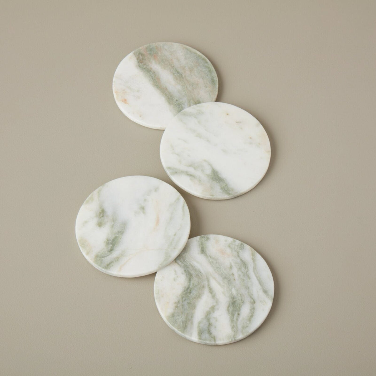 Lady Onyx green stone coaster set