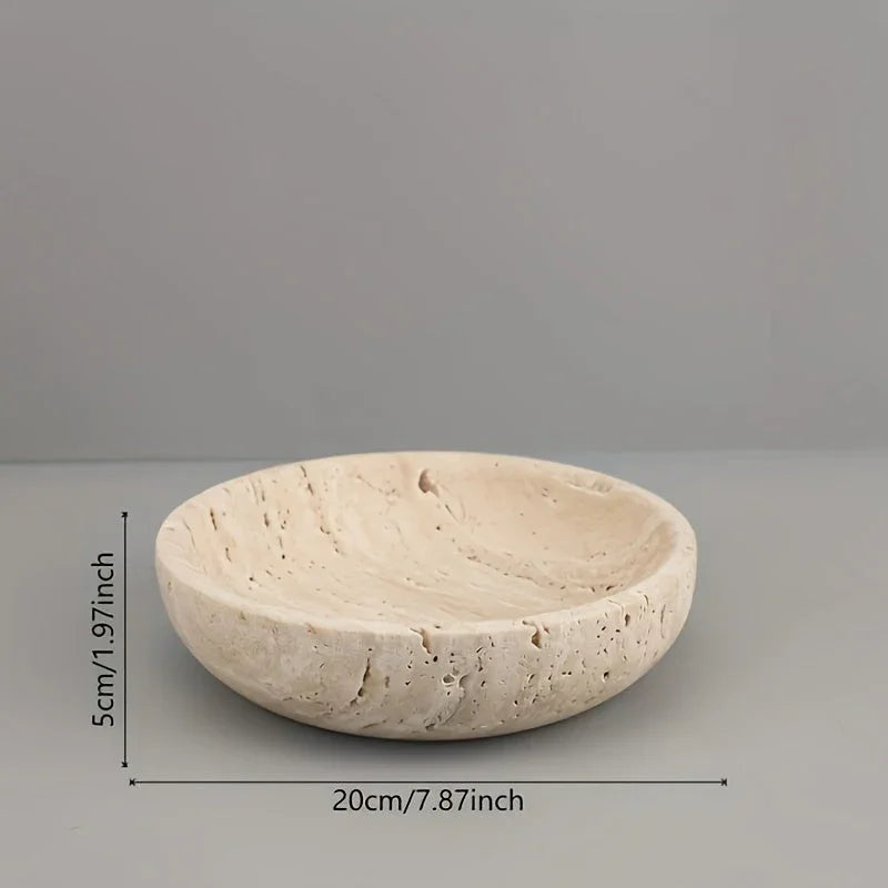 Natural marble decorative bowl