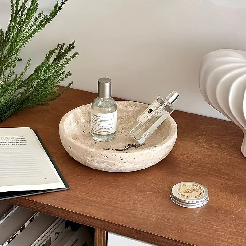 Natural marble decorative bowl