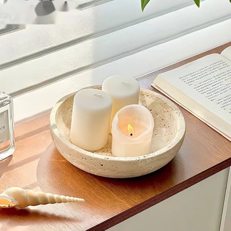 Natural marble decorative bowl