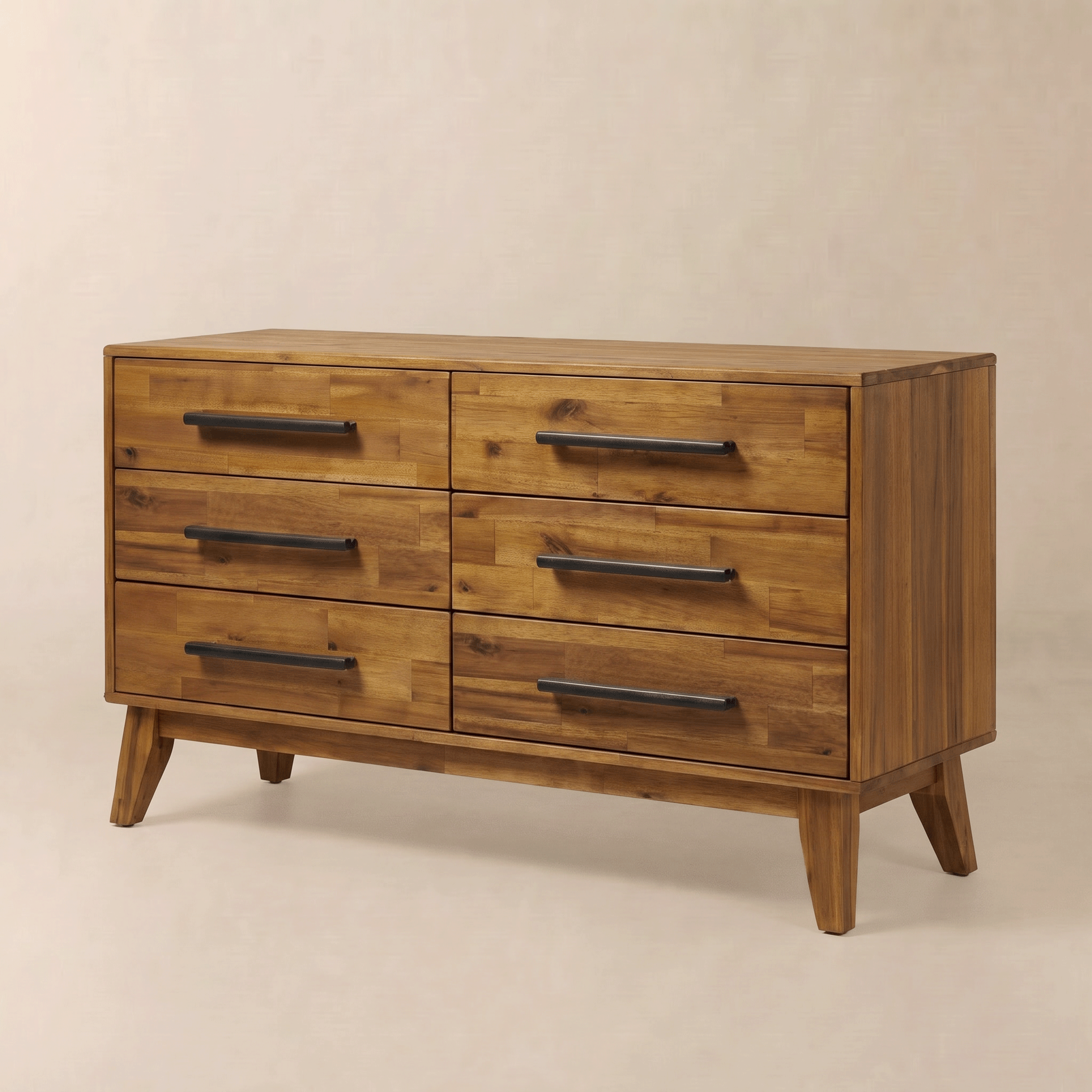 Legacy solid wood dresser in walnut finish