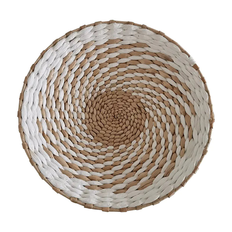 Woven grass wall decor