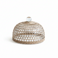 Cage handwoven seagrass serveware cloche