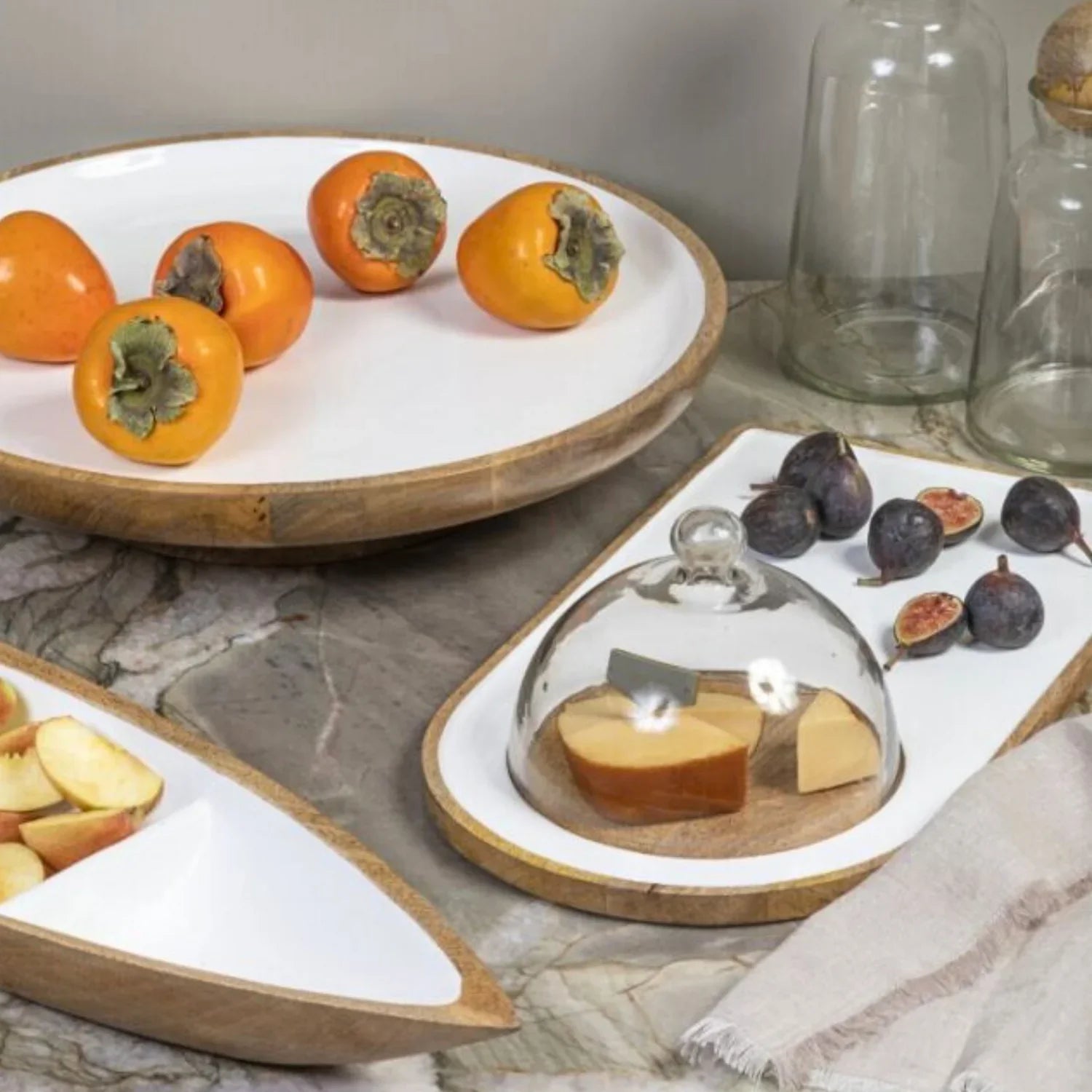 Madras Classic Footed Serving Platter