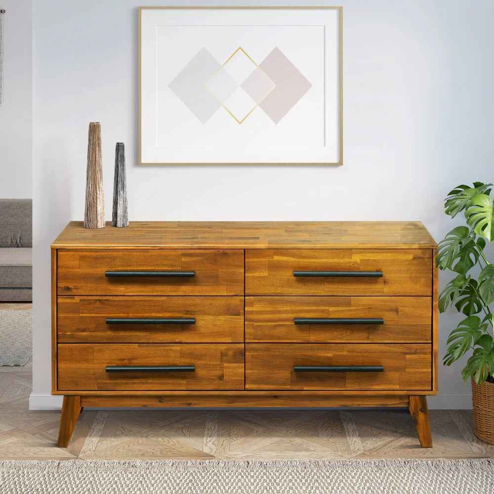 Legacy caramel solid wood dresser