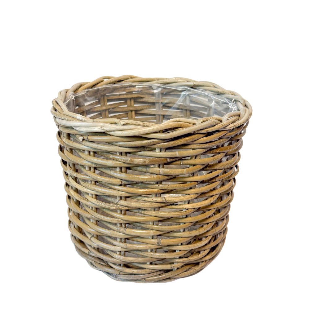 Rattan Planter Basket with Plastic Liner
