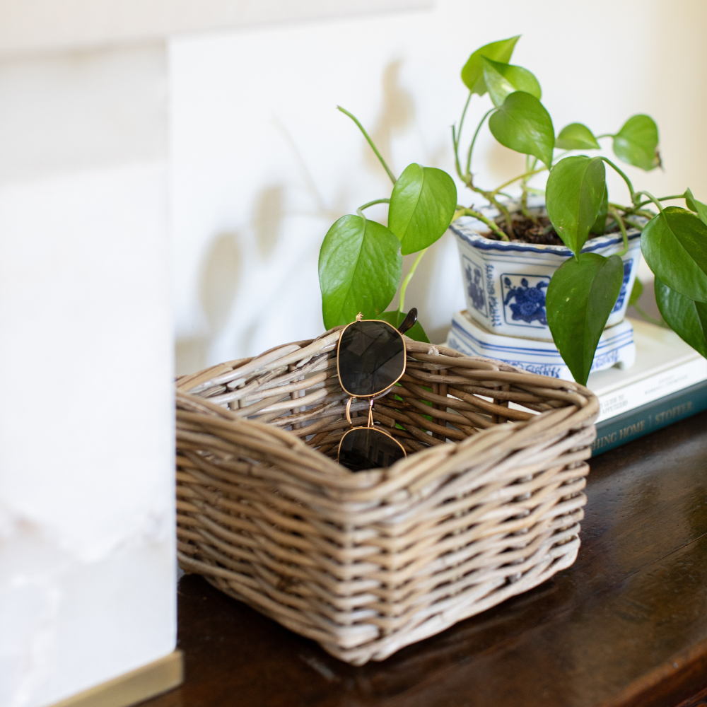 Mini Rattan Square Storage Baskets