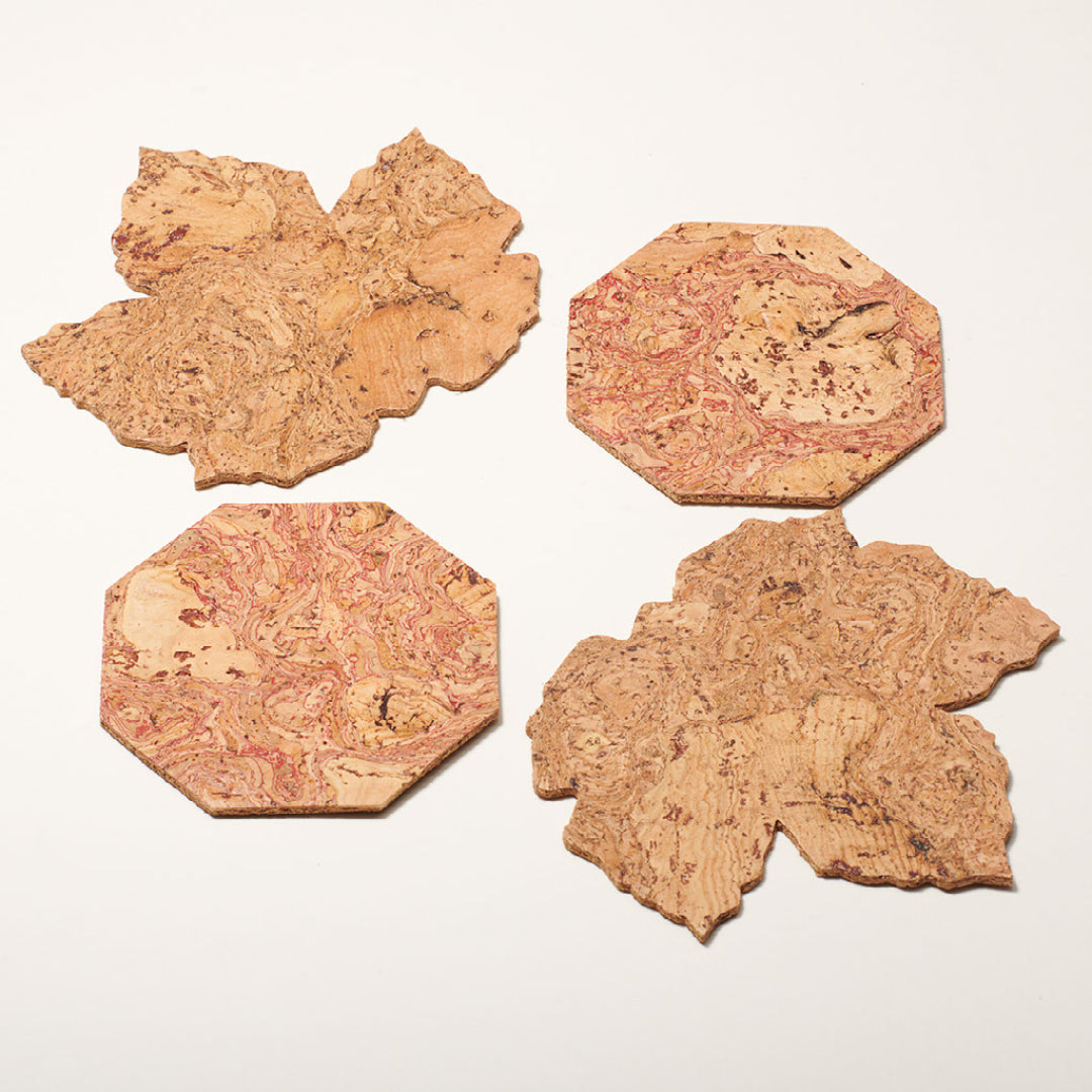 Tiradia Upcycled Cork Coasters — Set of 4