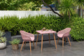 Nassau Peony Pink three-piece bistro set