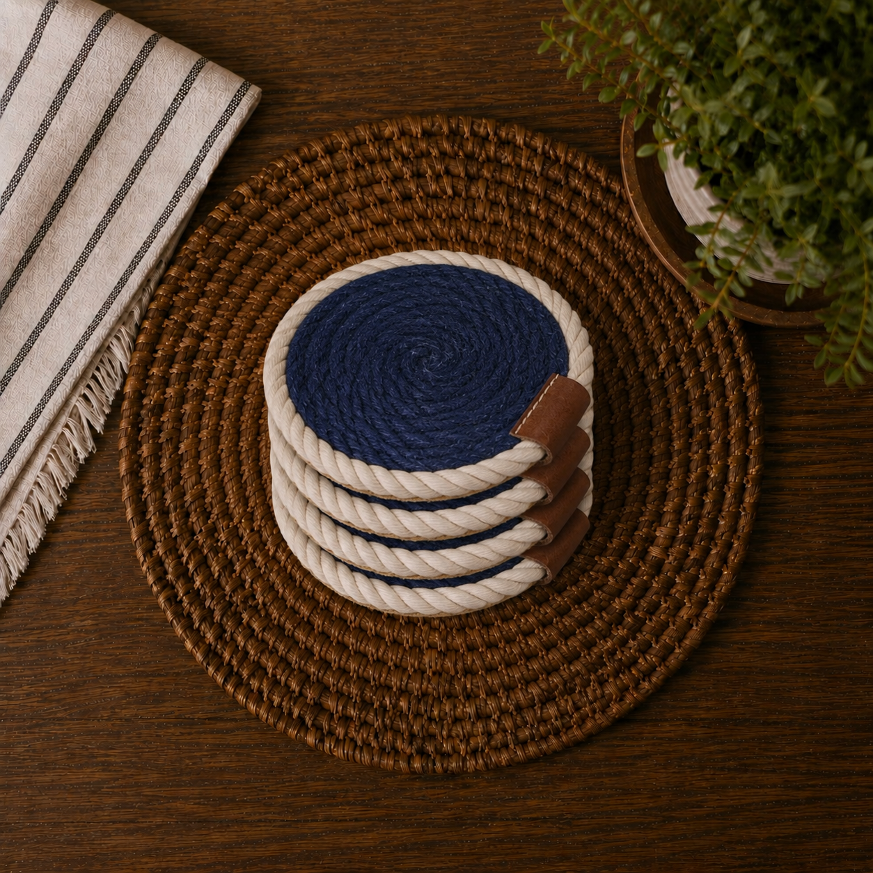 Nautical Rope Braided Coaster