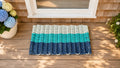 Navy Blue, Teal & Seafoam Ombre Lobster Rope Doormat