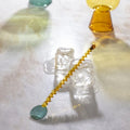 Niko amber and teal borosilicate glass bar spoon