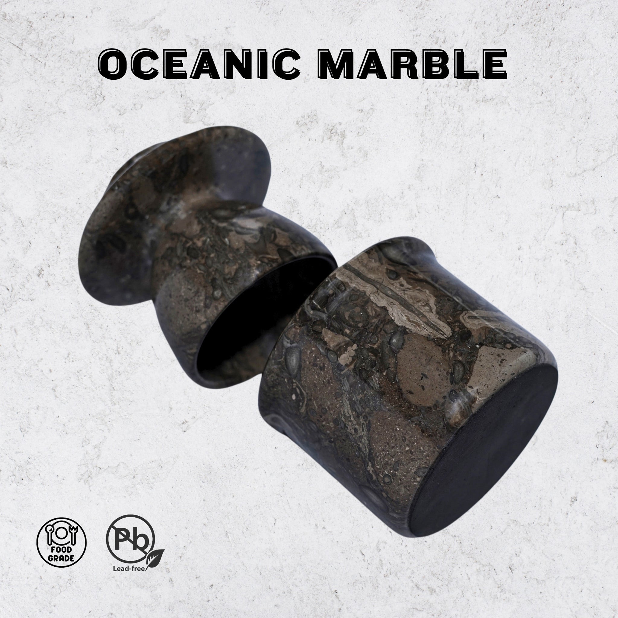 Oceanic Marble Butter Keeper with Lid - French Butter Keeper