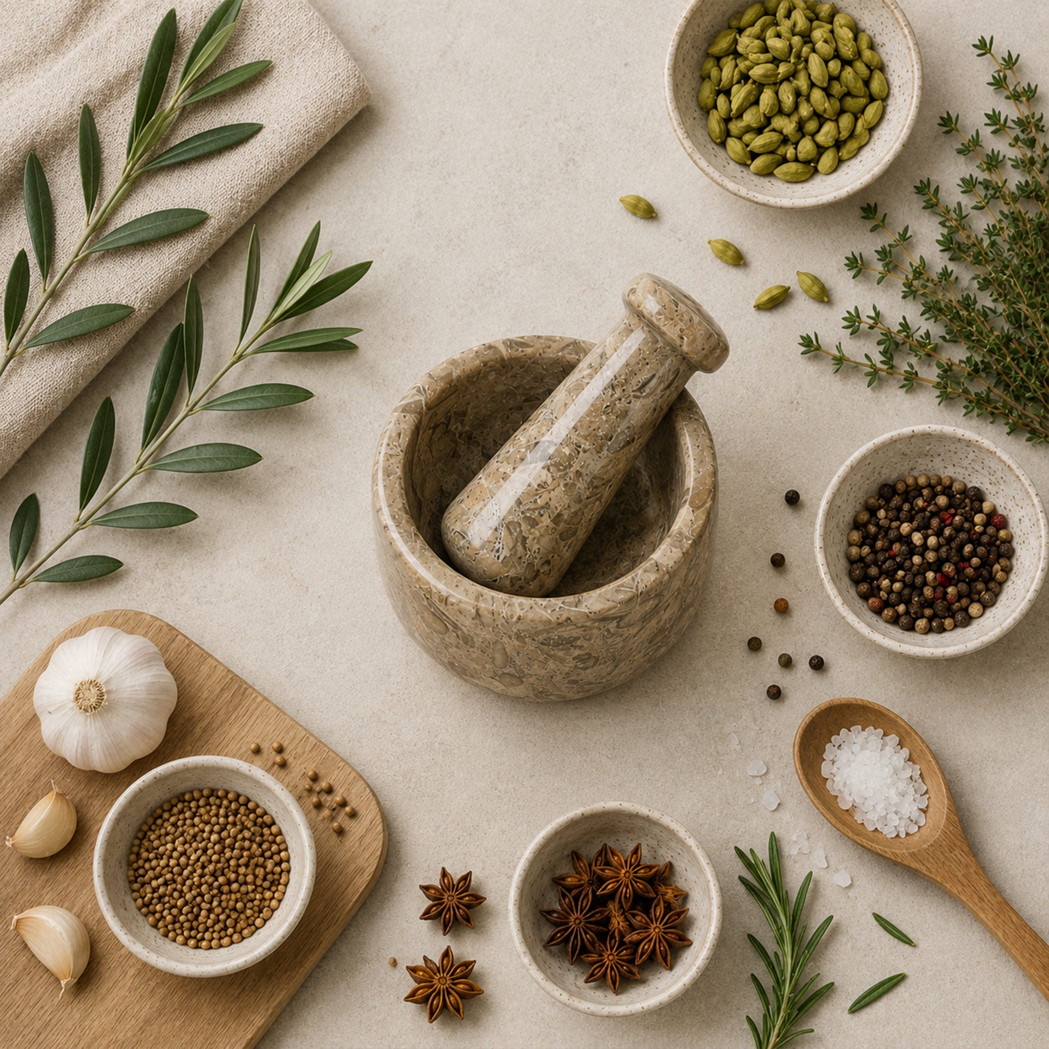Oceanic Mortar And Pestle (4 inch)