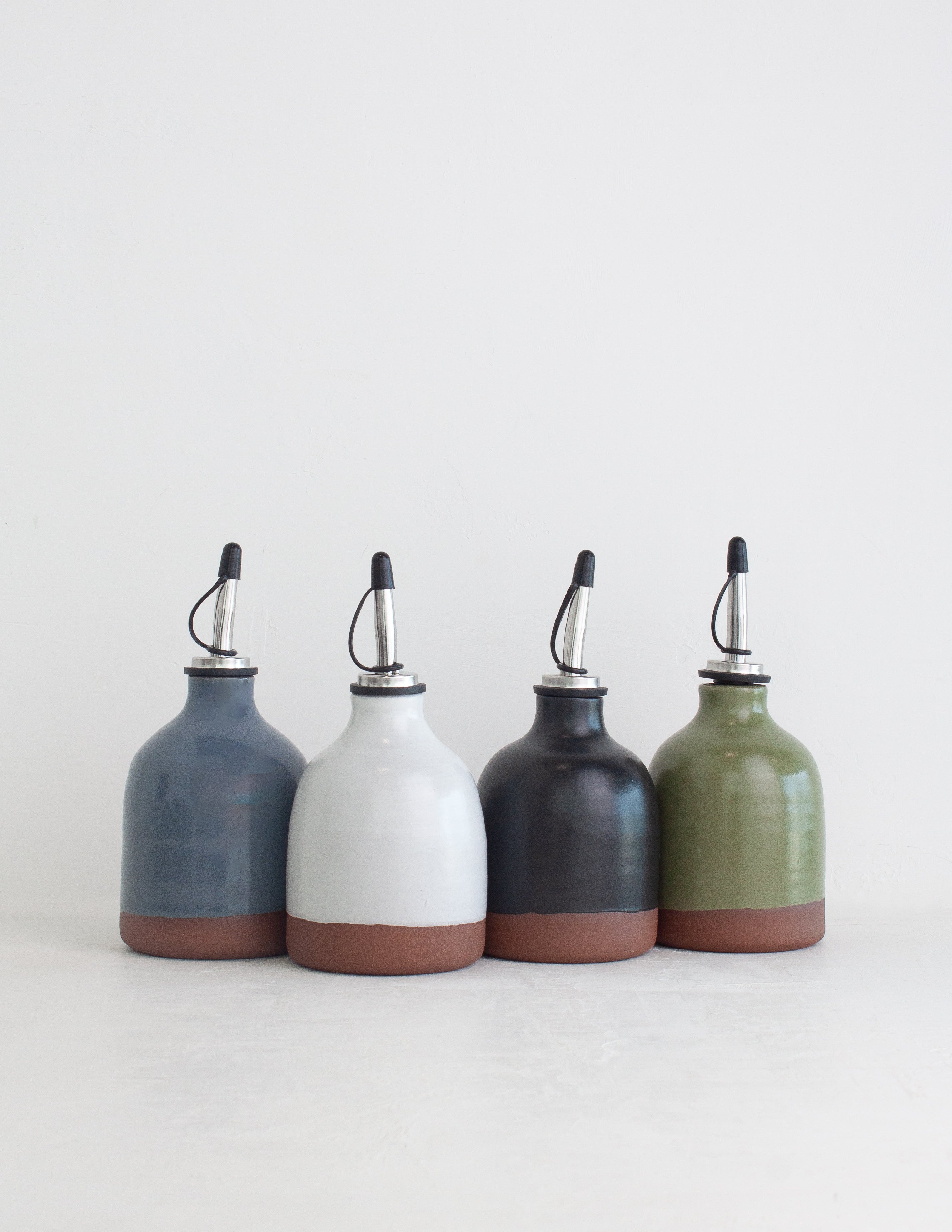 Black Oak Art small ceramic oil cruet