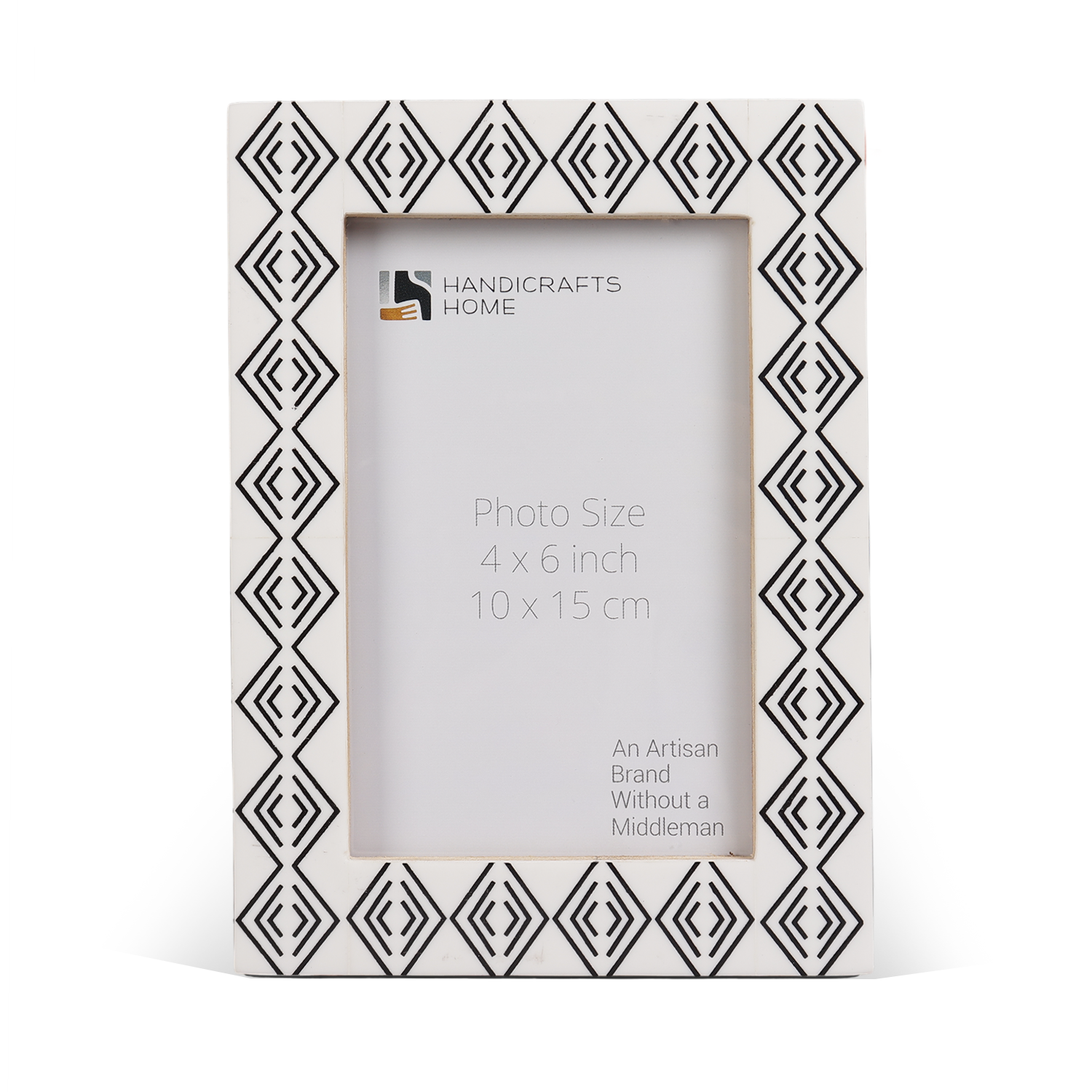 Black White Resin Inlay Diamond Arts Picture Frame 4x6 5x7