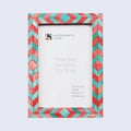 Picture Frame Mosaic Chevron Collection Resin Inlay Green Red 3 Sizes