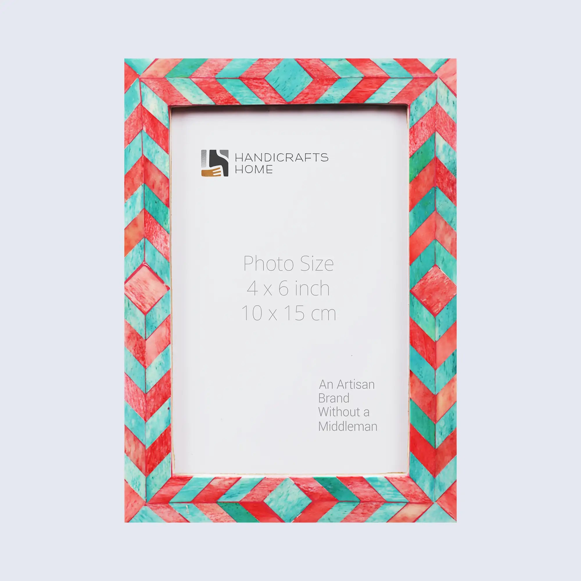 Picture Frame Mosaic Chevron Collection Resin Inlay Green Red 3 Sizes