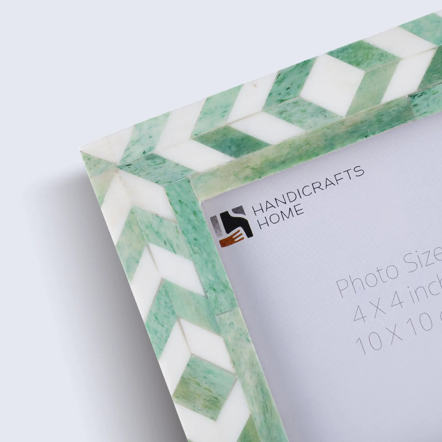 Picture Frame Taj Pattern Collection Bone Inlay Green 2 Sizes
