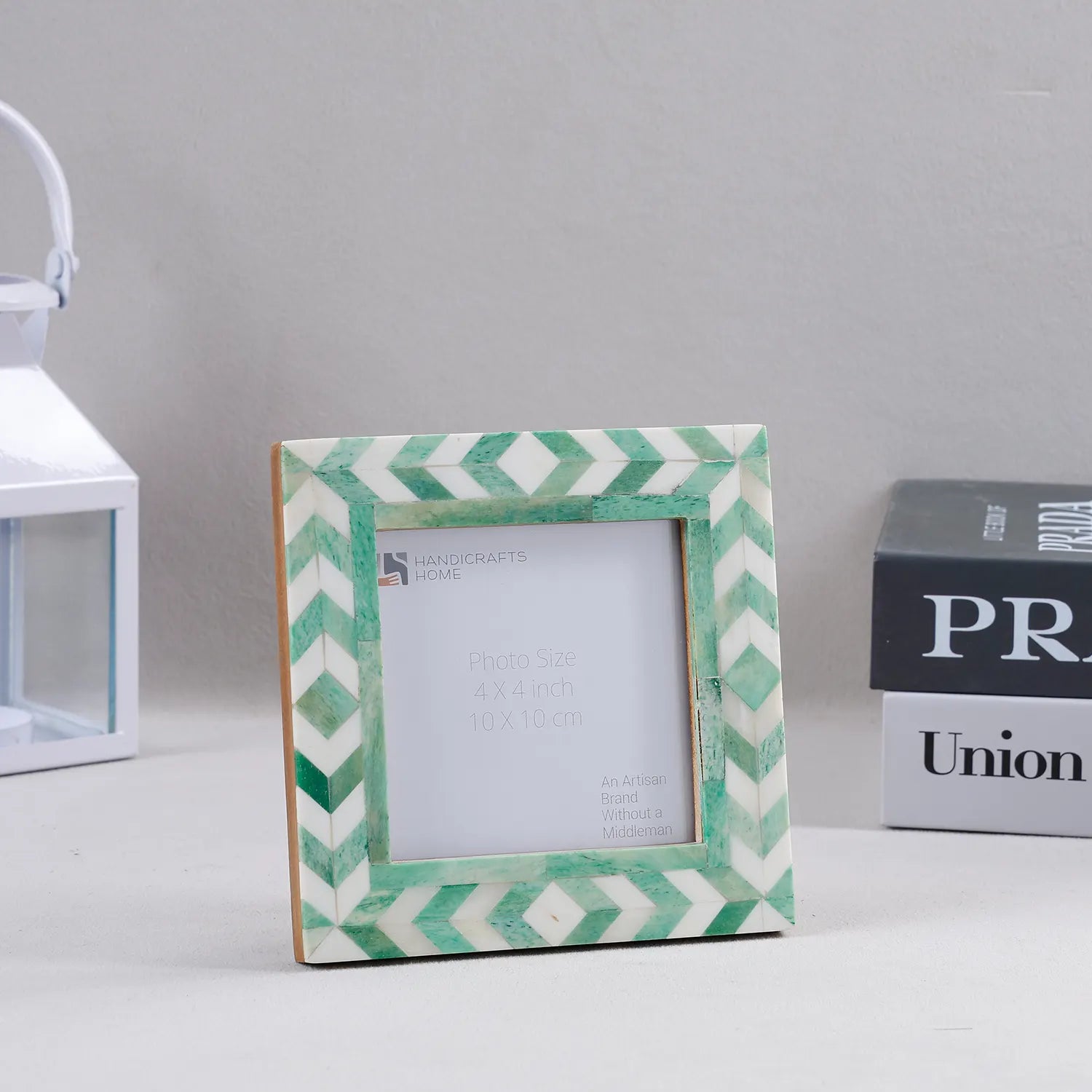 Picture Frame Taj Pattern Collection Bone Inlay Green 2 Sizes
