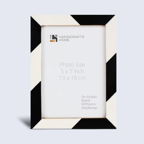 Artisan Bedazzle black and white resin inlay picture frame