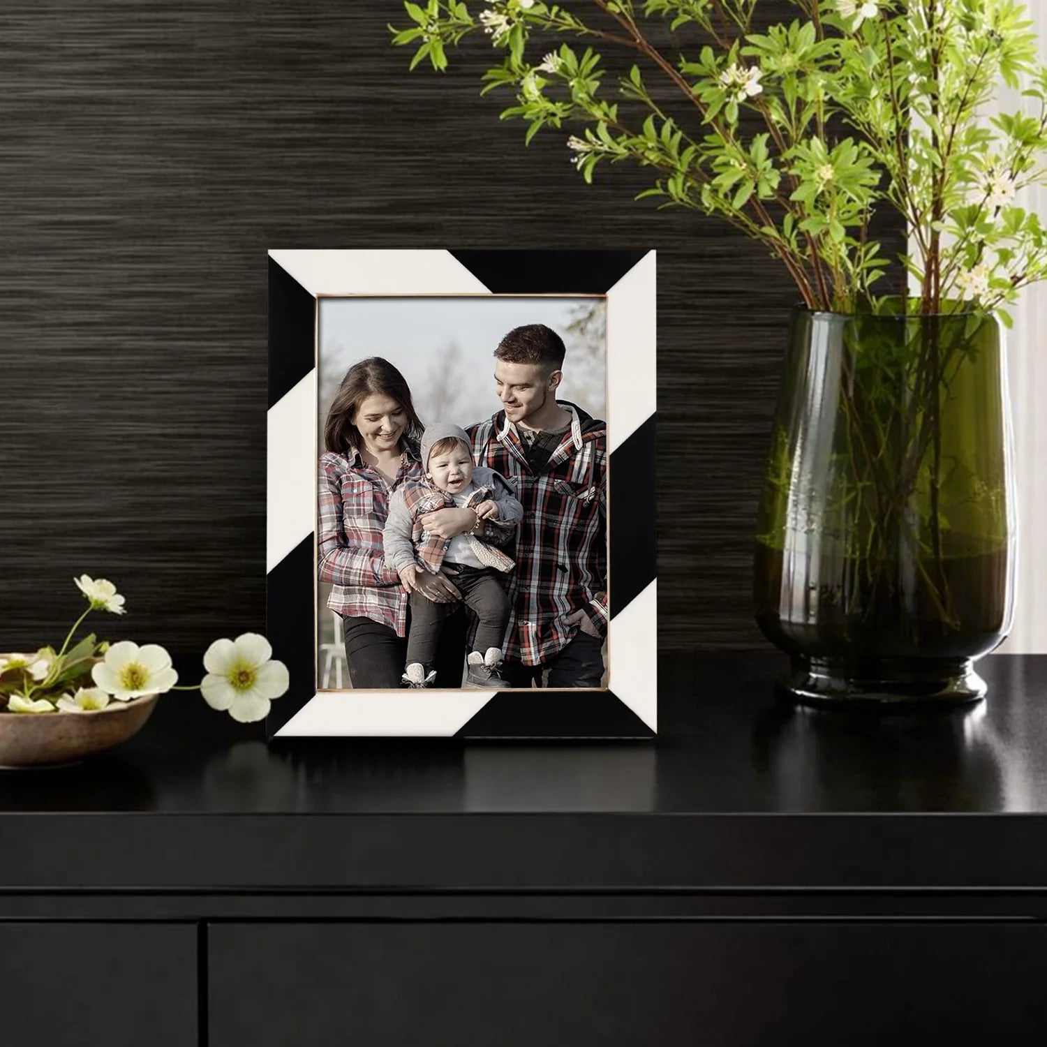 Artisan Bedazzle Black & White Picture Frames 4x6 5x7 8x10