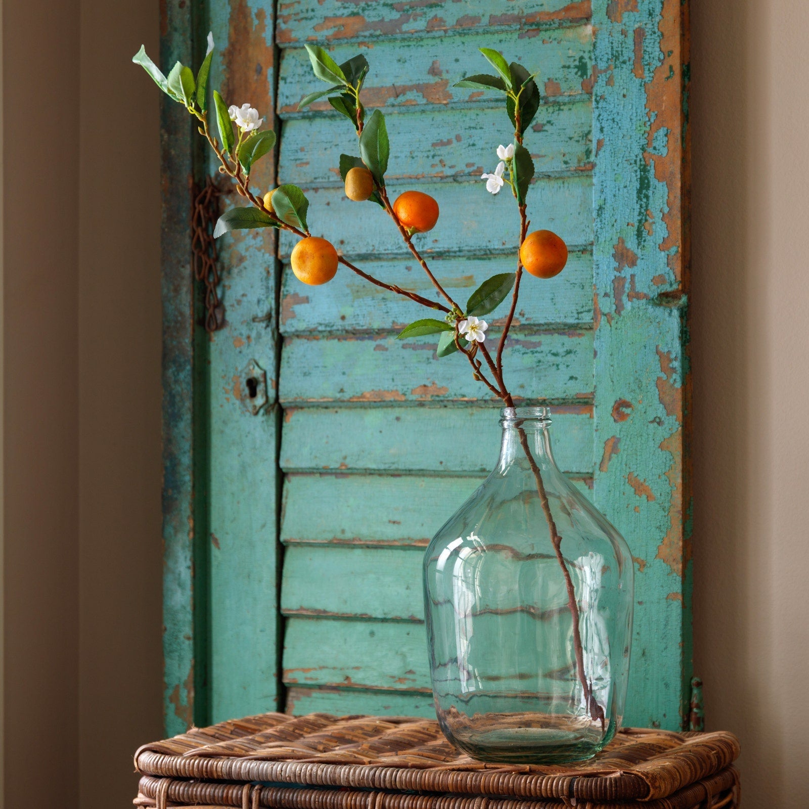 Honey tangerine artificial branch stem