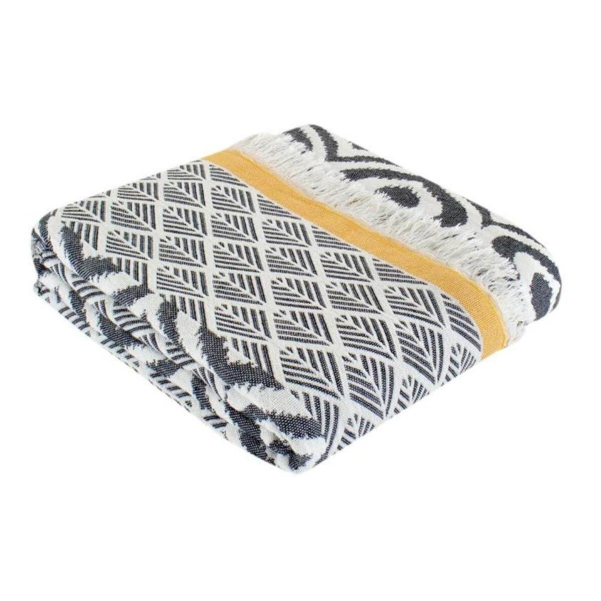 XL Jacquard Turkish Cotton Blanket – 52 × 79 in