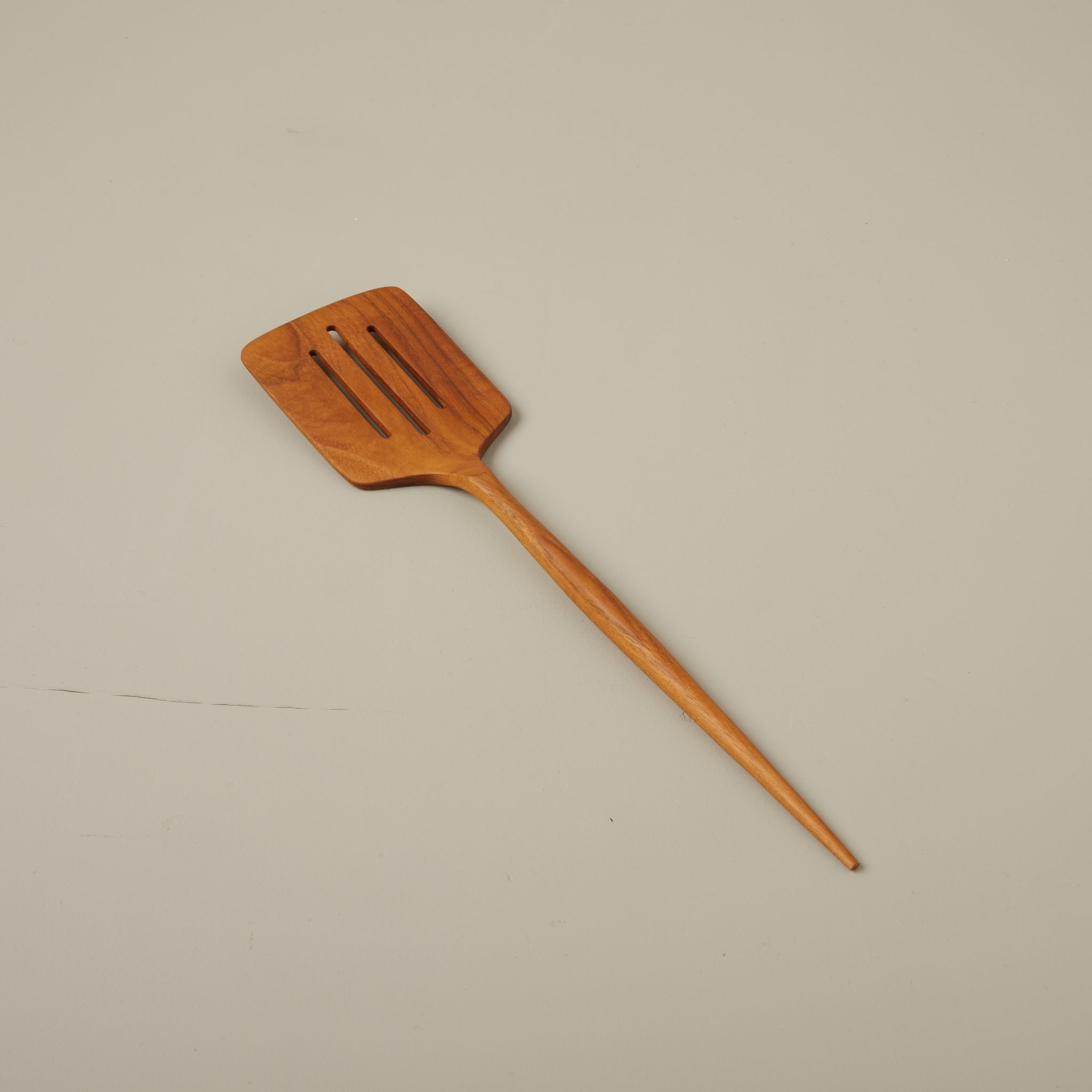 Padma hand-carved solid teak wooden spatula