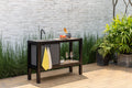 Panama dark aluminum outdoor kitchen prep station