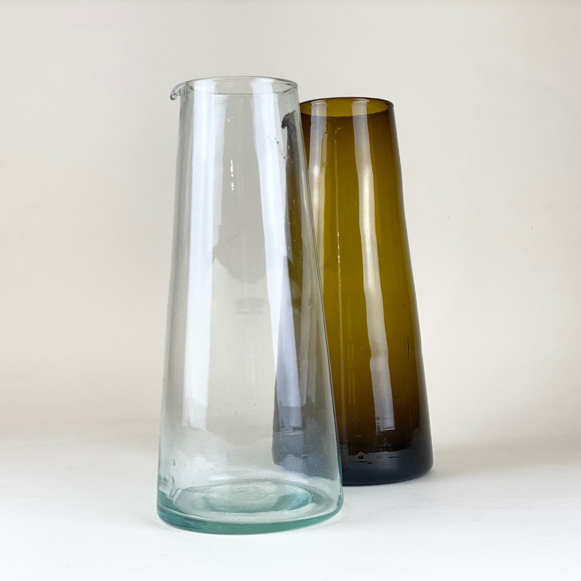 Beldi Brown Recycled Glass Large Carafe
