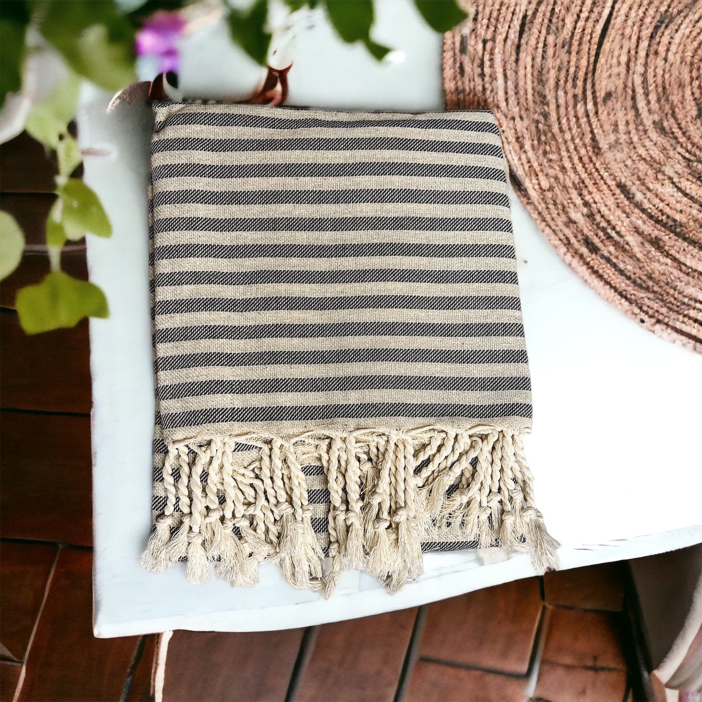 Nautical Turkish Cotton Towel — 180 GSM