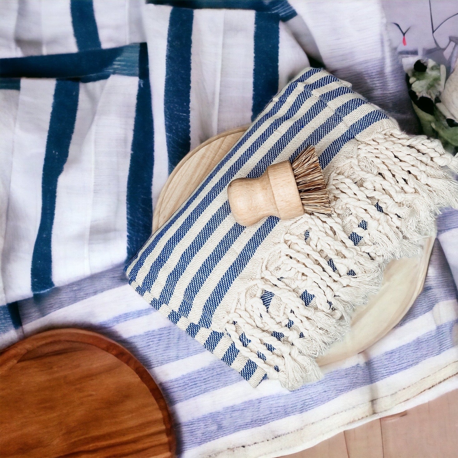 Nautical Turkish Cotton Towel — 180 GSM