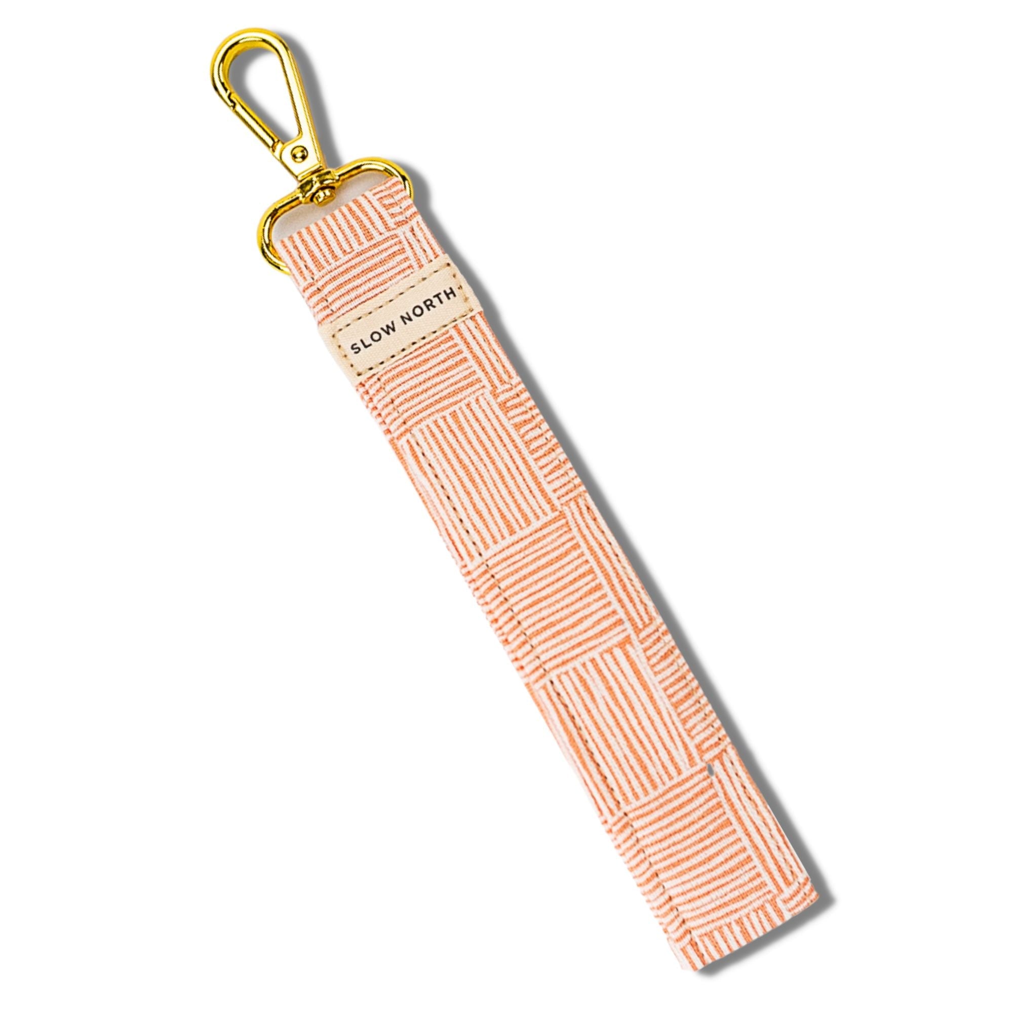 Slow North Pink Pampas wristlet keychain