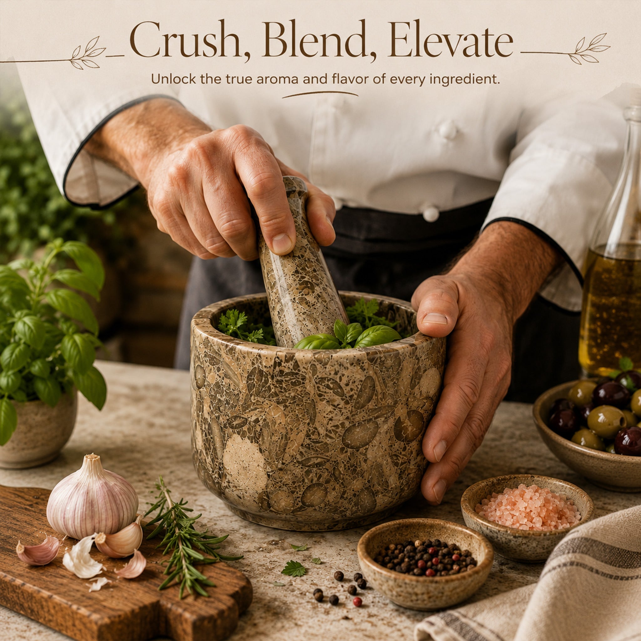 Oceanic Mortar And Pestle (4 inch)