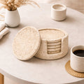 Travertine Round Marble Coaster (Set of 6)