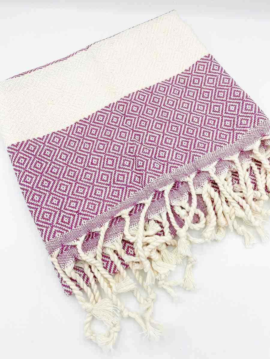Purple diamond hand towel product view