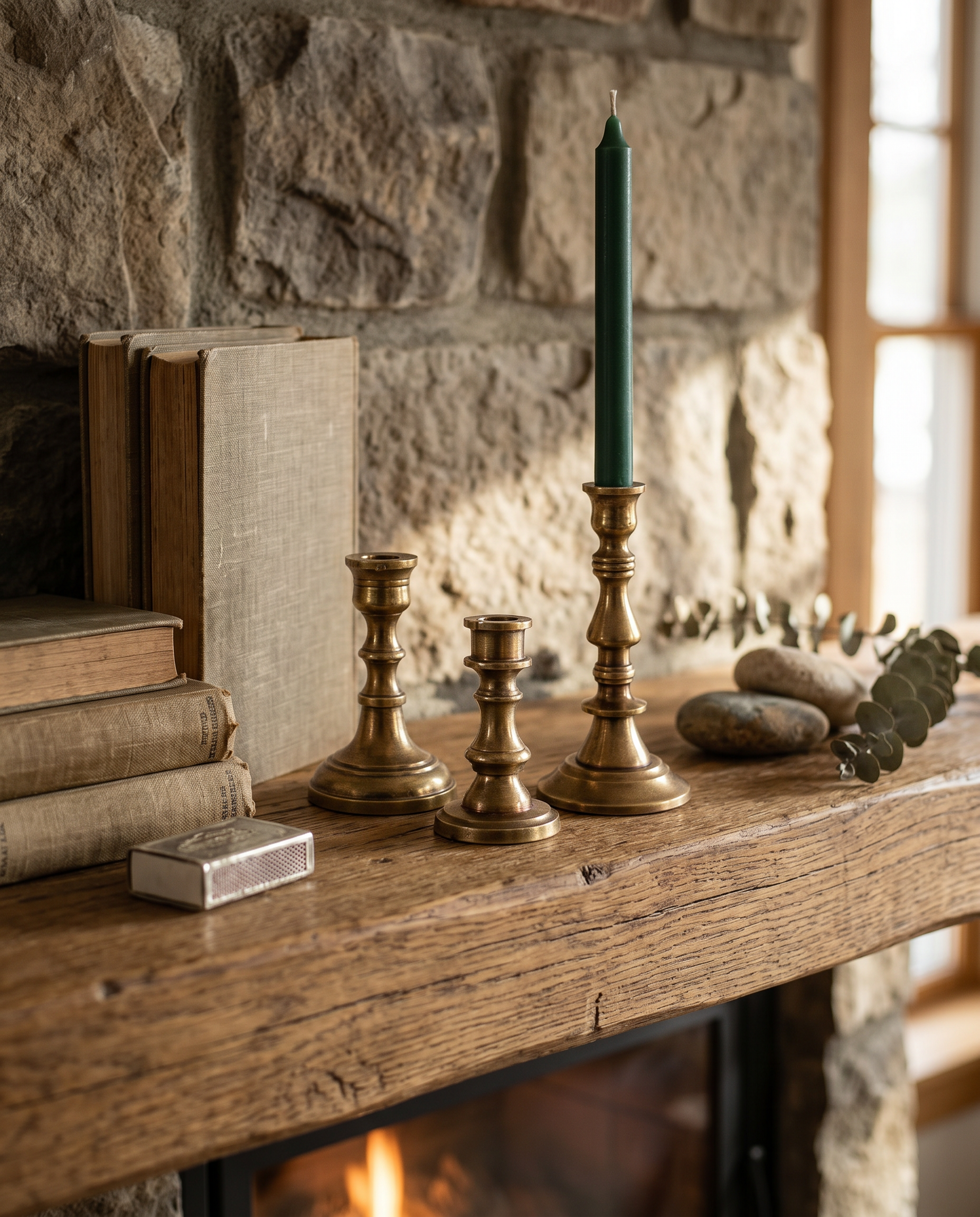 Mini brass taper candle holder
