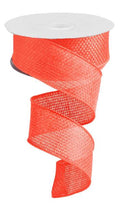1.5" Cross Royal Burlap Salmon Color Ribbon
