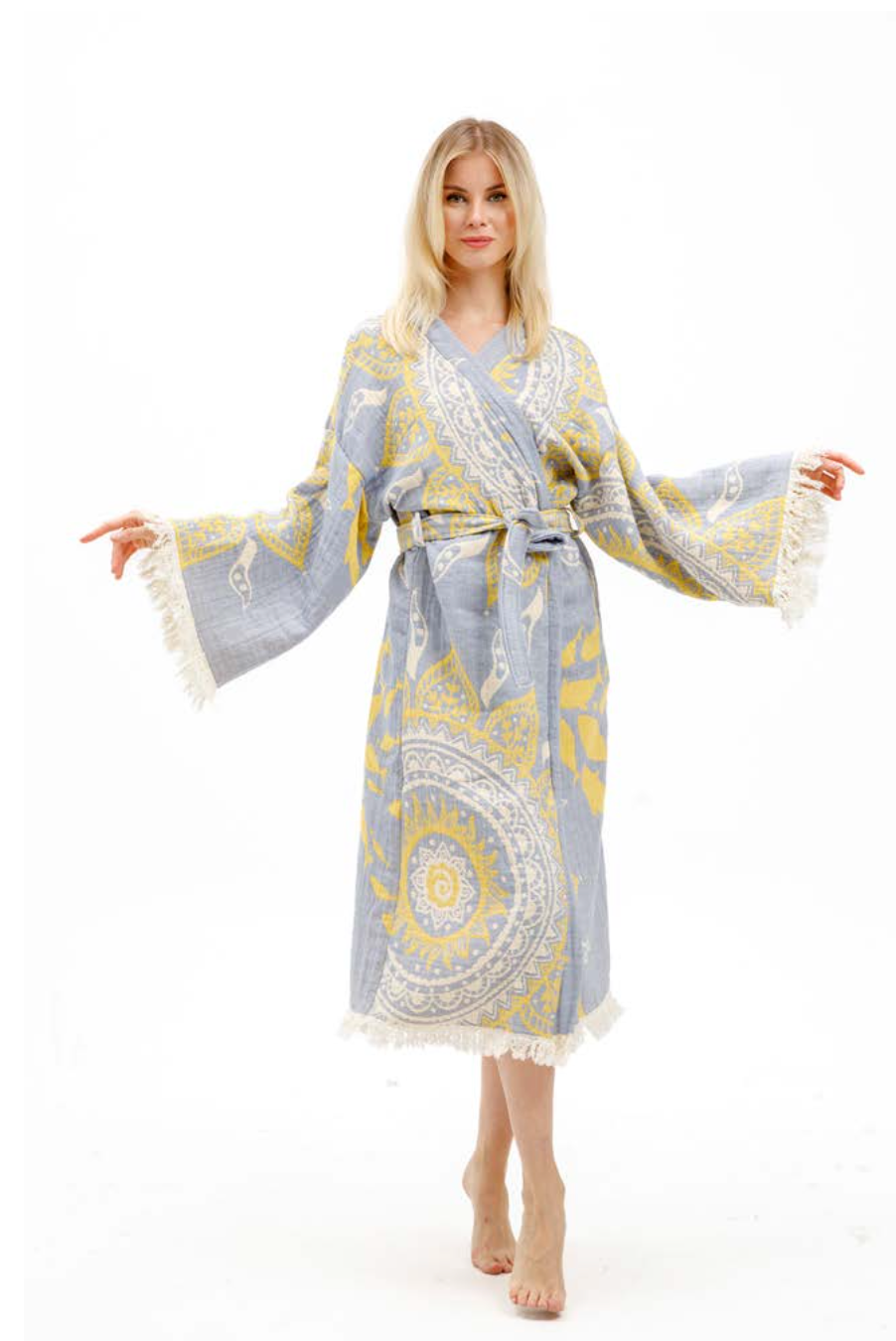 Buldano boho jacquard cotton kimono