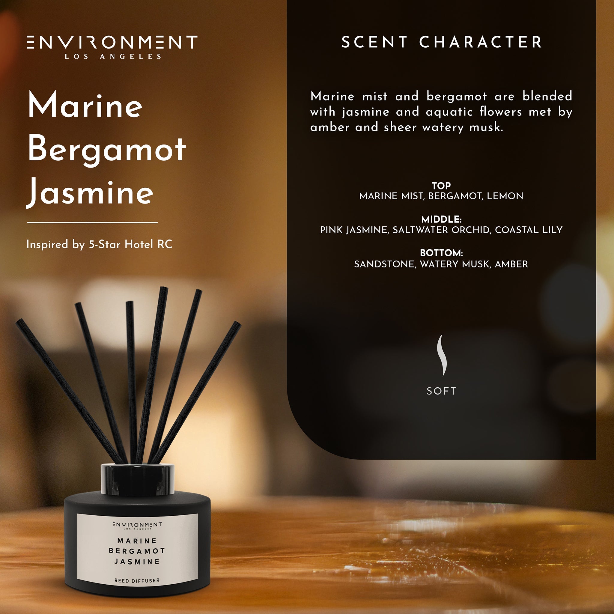 Marine | Bergamot | Jasmine Diffuser (Inspired by The Ritz Carlton Hotel®)