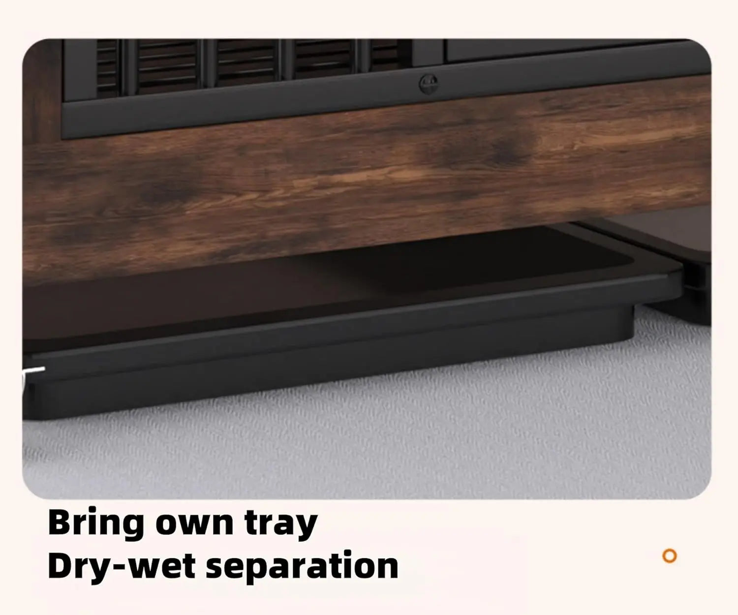 Wooden Dog Crate Side Table with Wheels