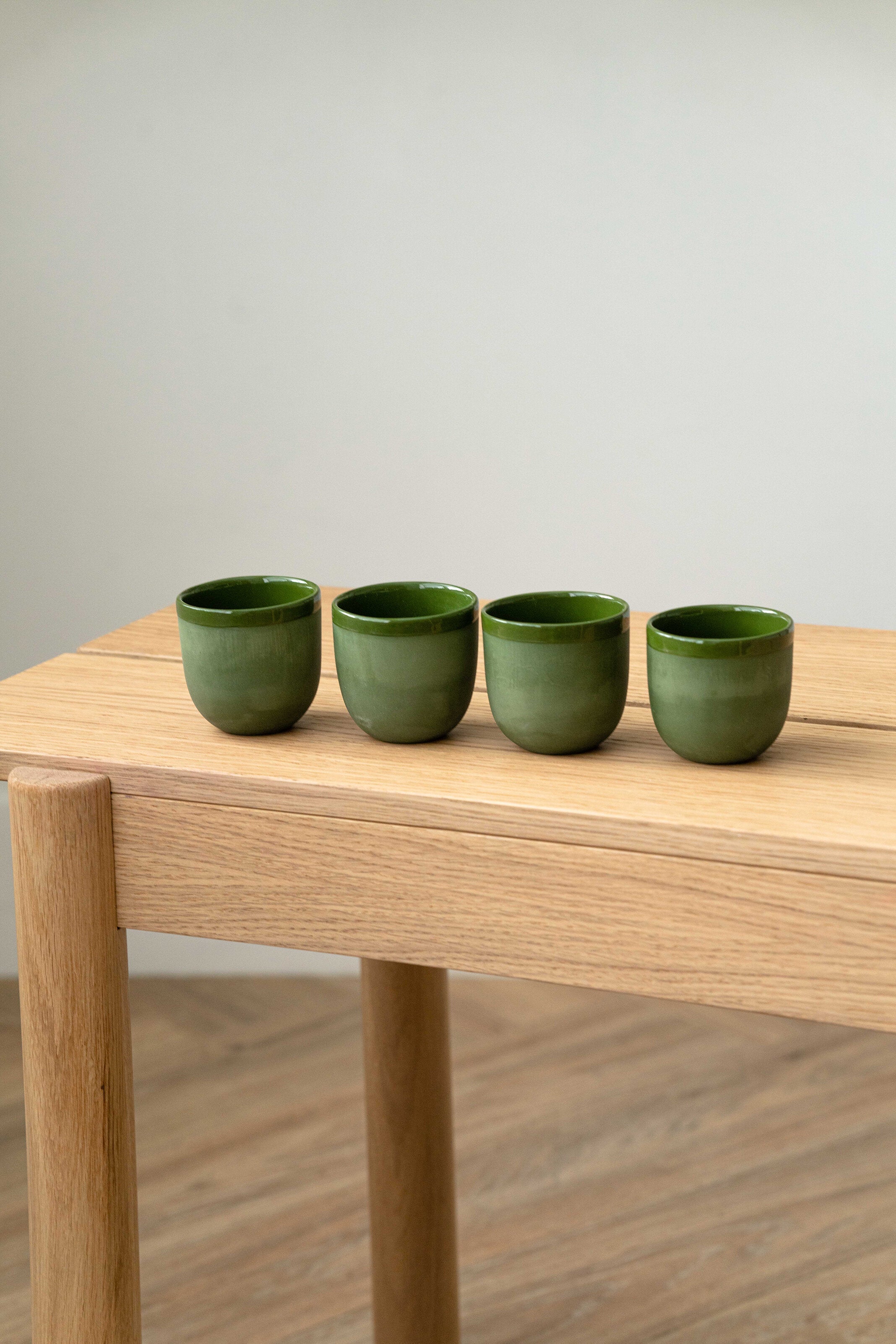 Handmade Green Porcelain Espresso Cup