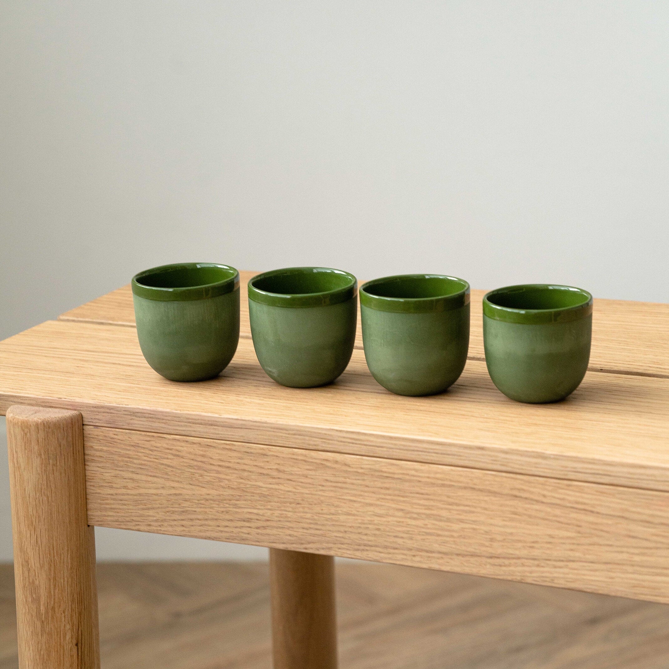 Handmade Green Porcelain Espresso Cup