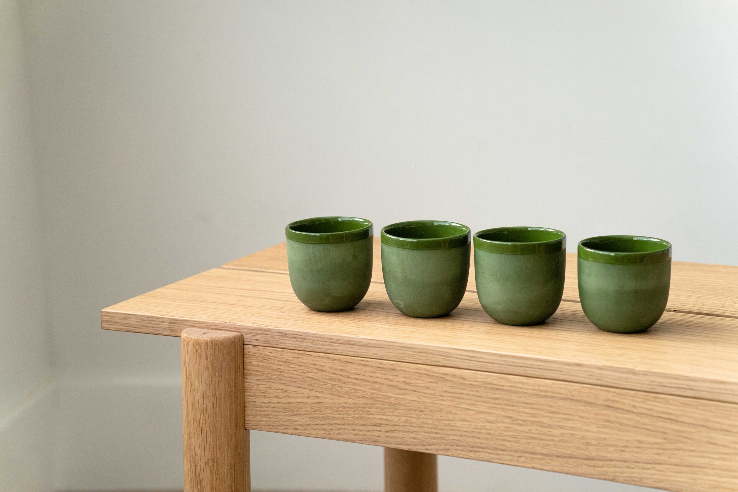 Handmade Green Porcelain Espresso Cup