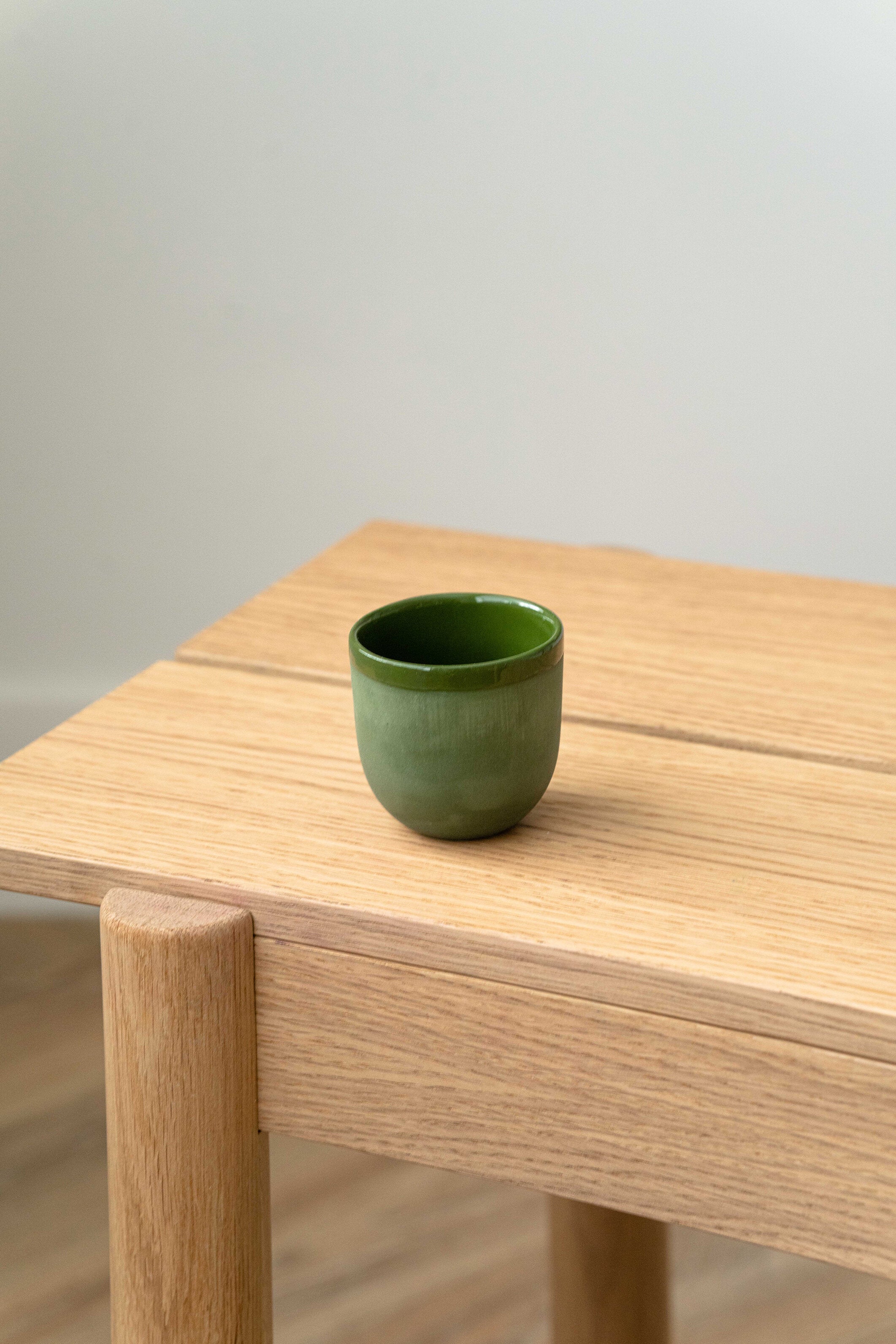 Handmade Green Porcelain Espresso Cup